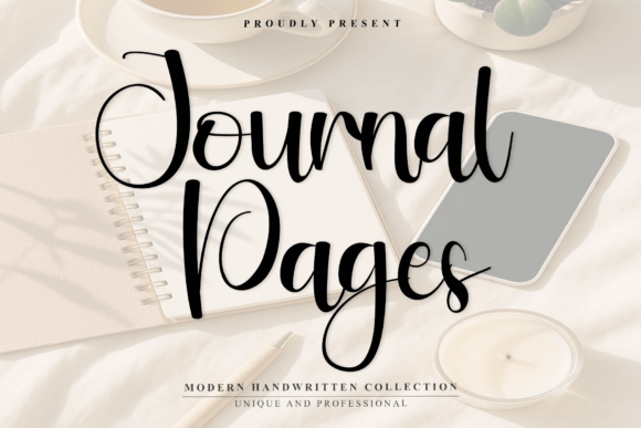 Journal Pages Font for Web Design