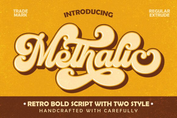 Methalic: A Retro Script Font for Creative Projects