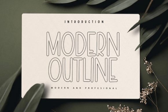 Modern Outline Font for Web Design