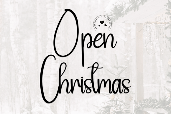 Open Christmas Font for Web Design